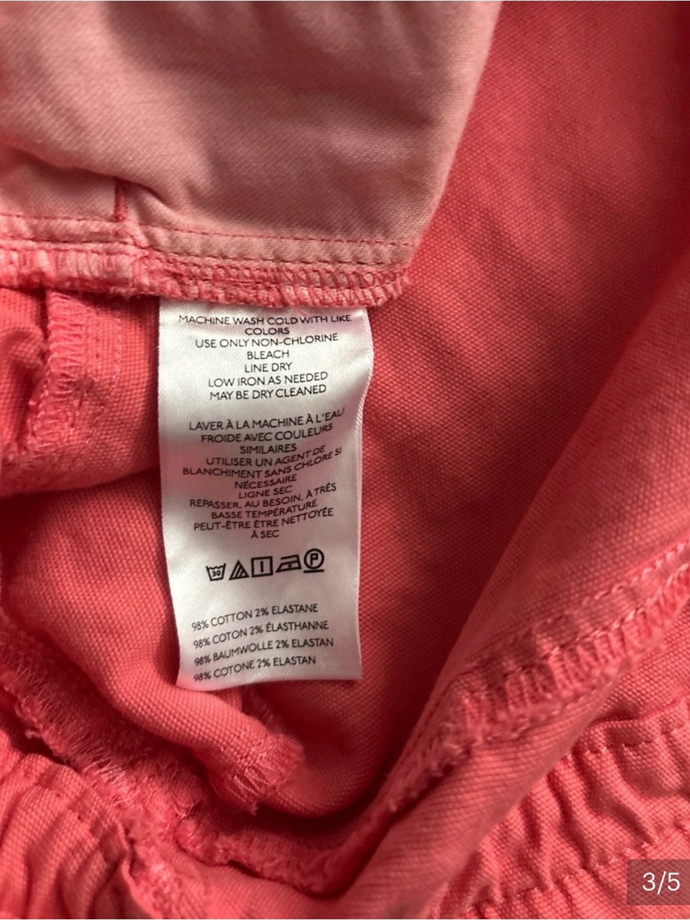 Pilcro Peach Coral Pull On Barrel Utility Balloon Pants Size XL TALL - Picture 3 of 5